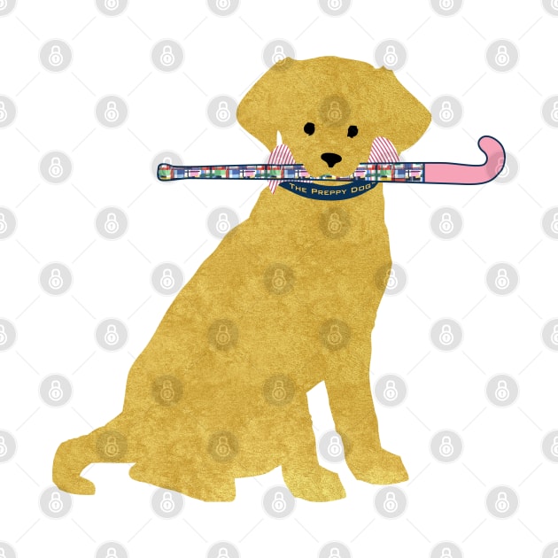 Golden Retriever Preppy Madras Field Hockey Dog by emrdesigns