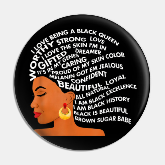 I Am Black Excellence Strong Woman Word Art Hair T Shirt Woman