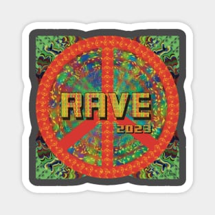 Rave 2023 - Peace Sign Magnet