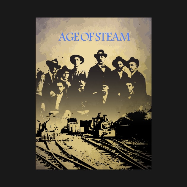 Age of Steam - Board Games Design - Movie Poster Style - Board Game Art by MeepleDesign