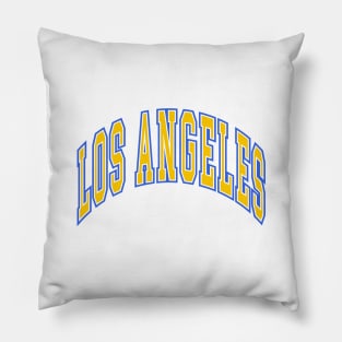 Los Angeles - Block Arch - White Gold/Blue Pillow