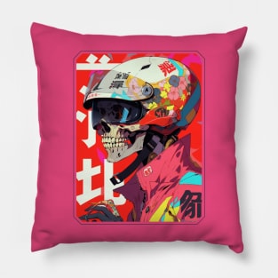 Pink Skull Racer Pillow