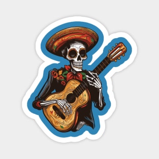 skeleton playing guitar Magnet