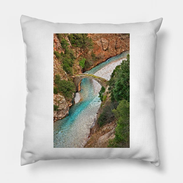 The stone arched bridge of Petroto Pillow by Cretense72