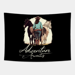 Love Horse Riding Tapestry