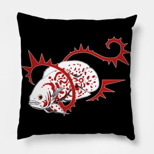 Lutino Tiger Oscar Cichlid Pillow