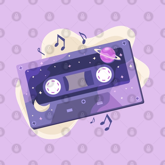 Dream cassette design drawing by BrightLightArts