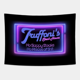 Truffoni's Neon No Sloppy Steaks Tapestry