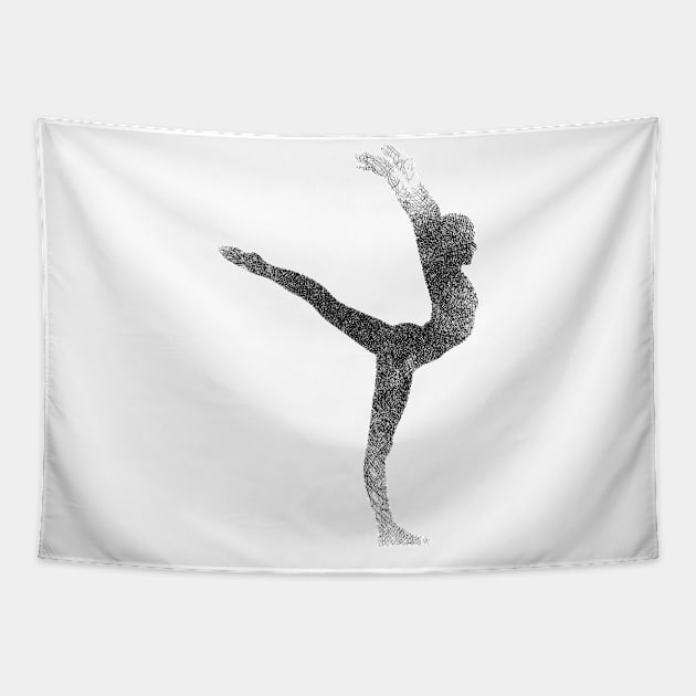 Yoga Stretch Pose Shirt Tapestry by joyjeff