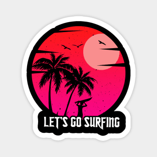 Red Surf Logo Magnet