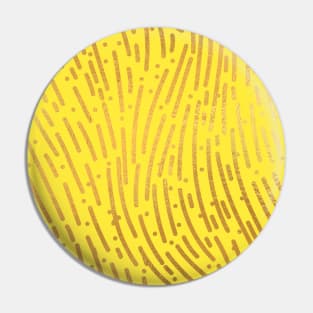 Yellow Gold colored abstract lines pattern Pin