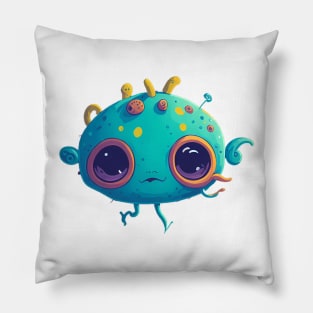 A cute Alien Invasion - The little Alien Collection Pillow