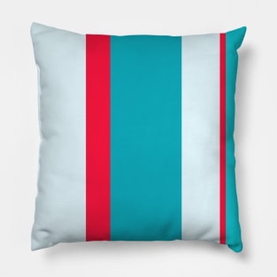 Crazy stripes red and blue Pillow