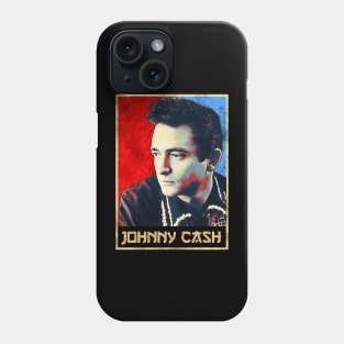 Black retro Johnny Cash Phone Case