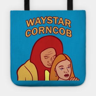 Waystar Corncob Tom and Shiv Hotdog Logo Tote