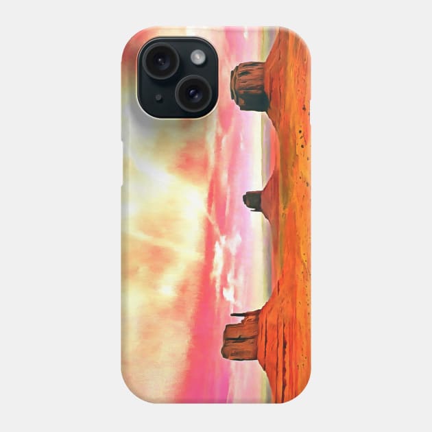 Monument Valley, or a view on Mars, red planet views Phone Case by JonDelorme