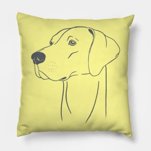 Weimaraner (Yellow and Grey) Pillow