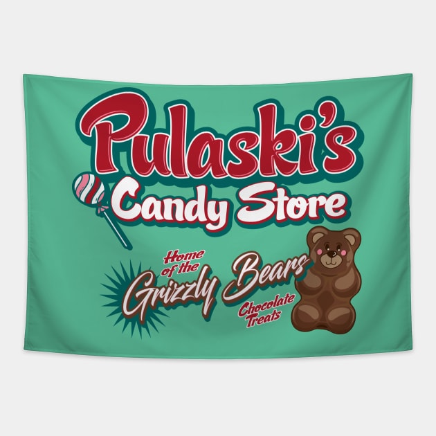 Pulaski's Candy Store Tapestry by BrainSmash