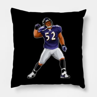 Ray Lewis #52 Punch in the Air Pillow