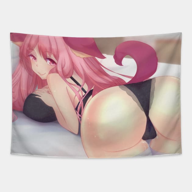 Cat anime girl Tapestry by ponnyan