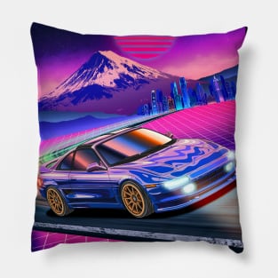 Toyota MR2 SW20 (1989) Synthwave Pillow