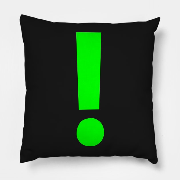 Exclamation Mark Excitement T-Shirt Pillow by teesbyfifi