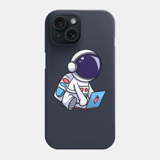 Astronaut Playing Laptop Phone Case