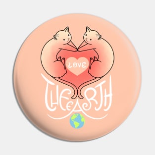 Love the Earth - Cat Heart V.2 Pin