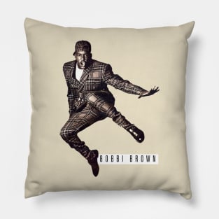 Vintage bobby - brown Pillow