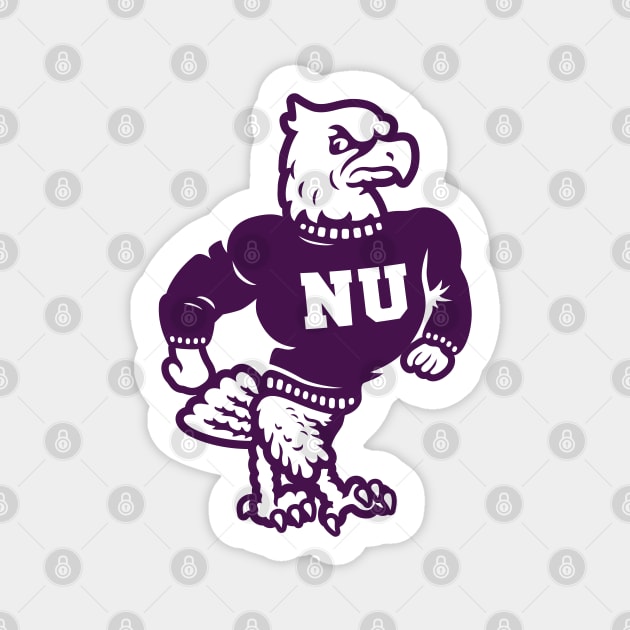 Niagara University Purple Eagles Vintage Mascot Magnet by Carl Cordes