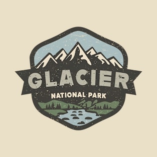 Glacier National Park Travel Sticker T-Shirt