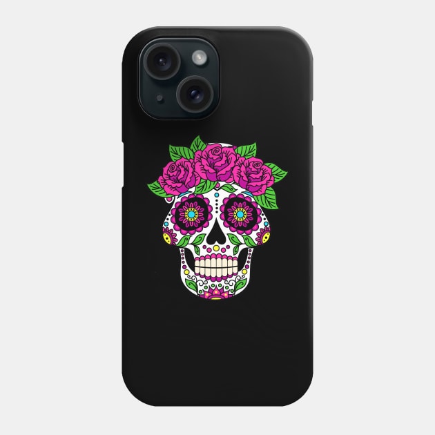 Flower Skull Floral Skeleton Phone Case by SkullGrungeSHOP