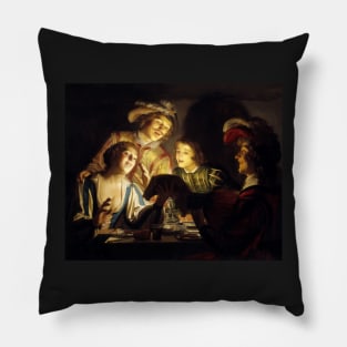 The Musicians by Gerard van Honthorst Pillow