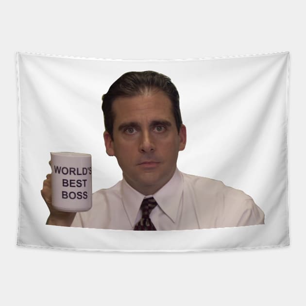 World's Best Boss Tapestry by JuliesDesigns