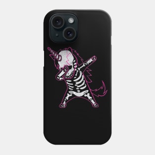 Dabbing Unicorn Skeleton Halloween Costume Men Women Gift Phone Case