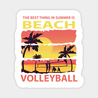 Volleyball T Shirt | Summer Beach Volley Palm Tree Gift Magnet