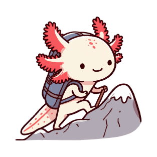 Axolotl funny Mountaineering T-Shirt