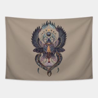 Scarab Gud Luck Wings Beetle Tapestry