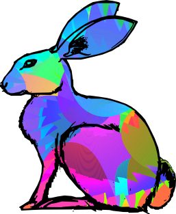 Colorful Hare Magnet
