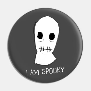 I am spooky skull scary design Pin