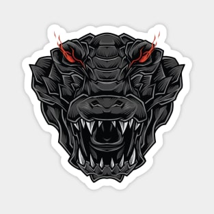 black crocodile head Magnet