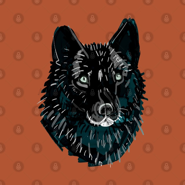 Black Wolf by belettelepink