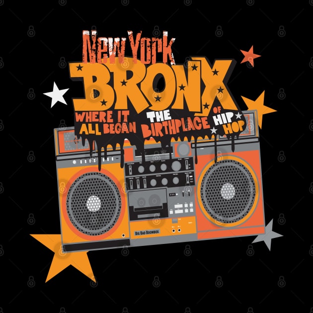 Bronx Hip Hop Roots - Groove to the Beat with this ghettoblaster by Boogosh