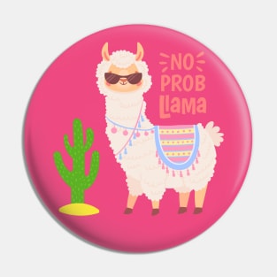 No Prob Llama Pin