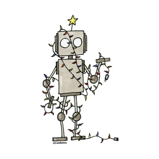 CuteBots wrapped in Christmas Lights T-Shirt