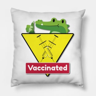 Vaccinated Alligator Pillow