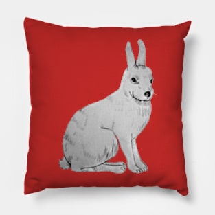 The white rabbit Pillow