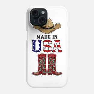 Made In Usa Cowboy Patriotic American Phone Case