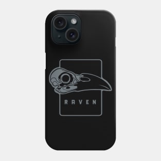 Silhouette of raven's skull Phone Case