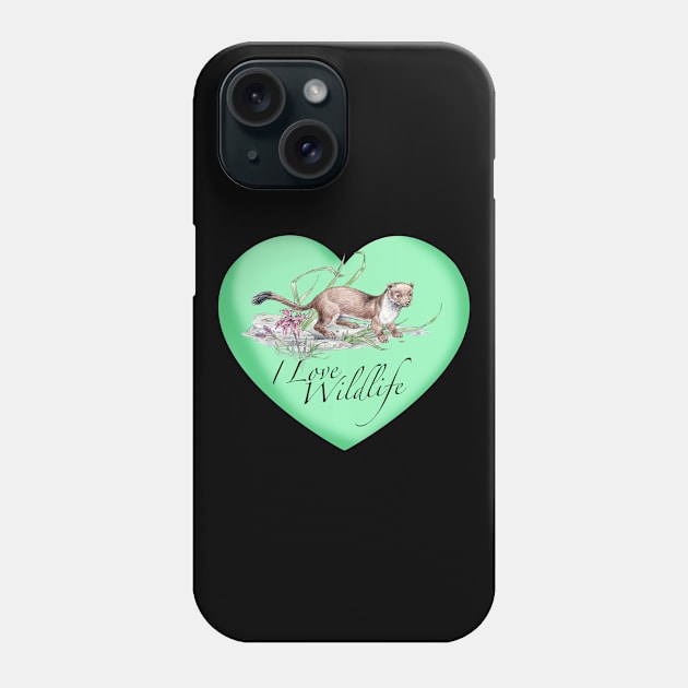 I Love Stoats Phone Case by davidroland